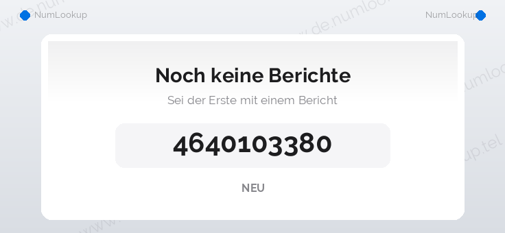 Nummerinformation för 4640103380