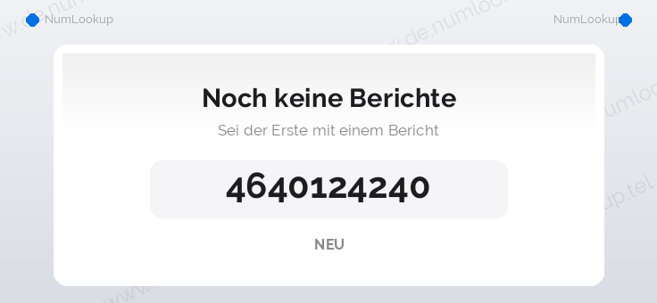 Nummerninformation für 4640124240
