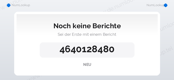 Nummerinformation för 4640128480