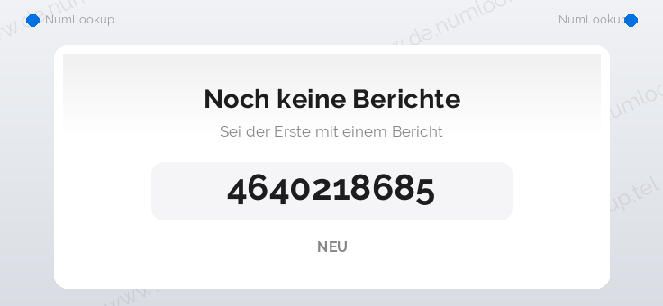 Nummerinformation för 4640218685