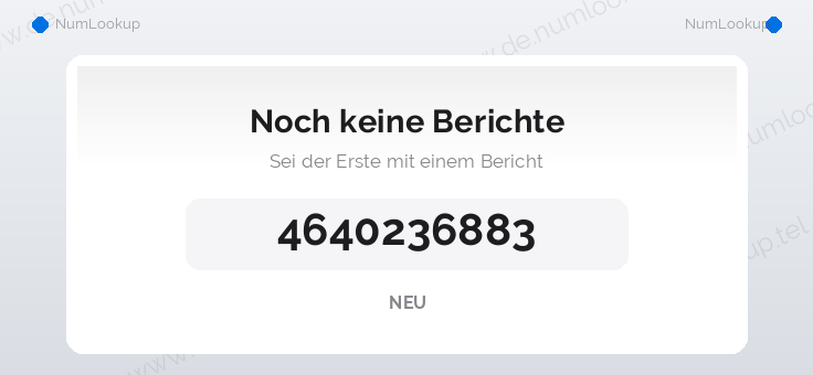 Nummerinformation för 4640236883