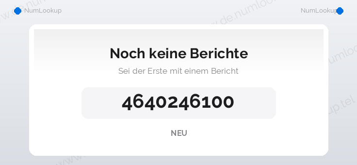 Nummerninformation für 4640246100