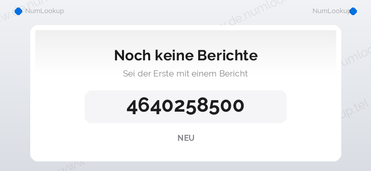 Nummerninformation für 4640258500