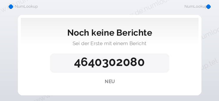 Nummerninformation für 4640302080