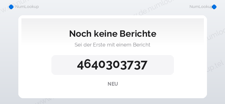 Nummerinformation för 4640303737