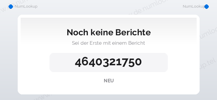 Nummerinformation för 4640321750
