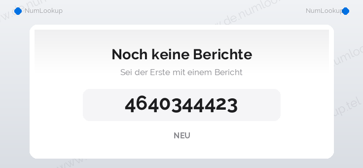 Nummerinformation för 4640344423