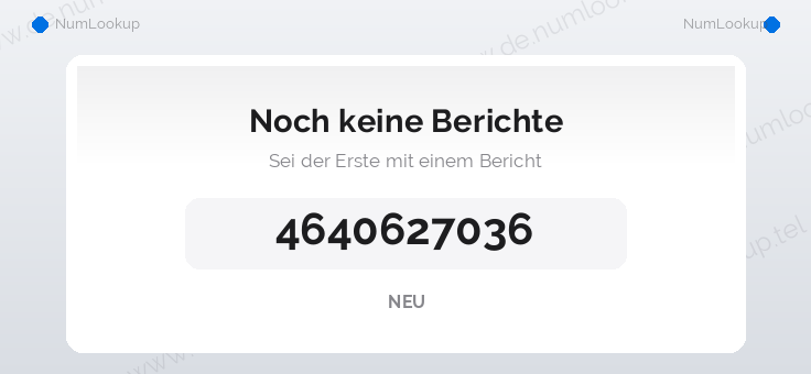 Nummerinformation för 4640627036