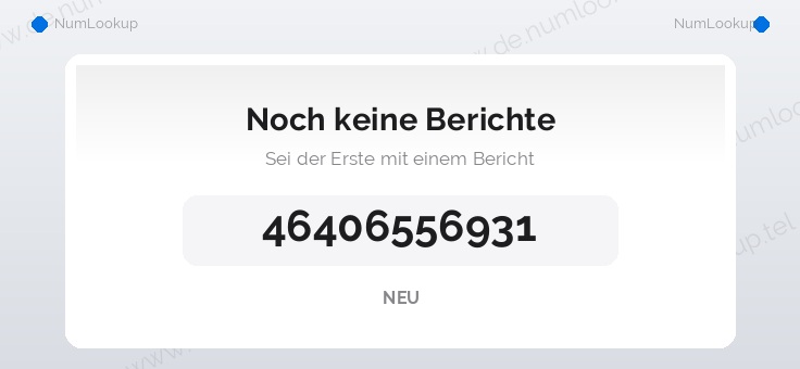 Nummerinformation för 46406556931