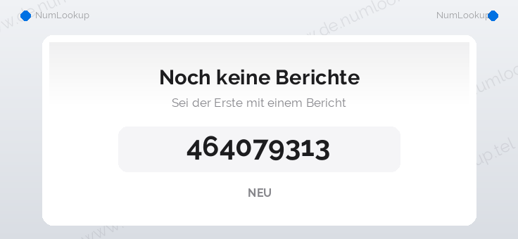 Nummerninformation für 464079313