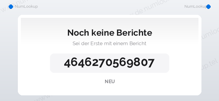 Nummerninformation für +4646270569807