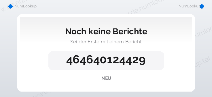 Nummerninformation für +464640124429