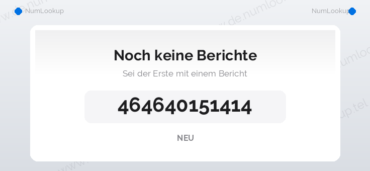 Nummerninformation für +464640151414