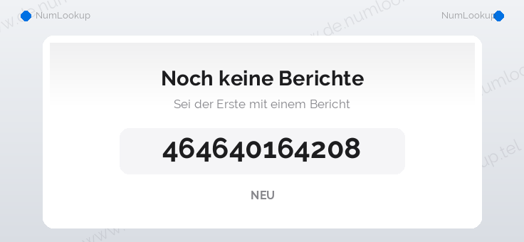 Nummerninformation für +464640164208