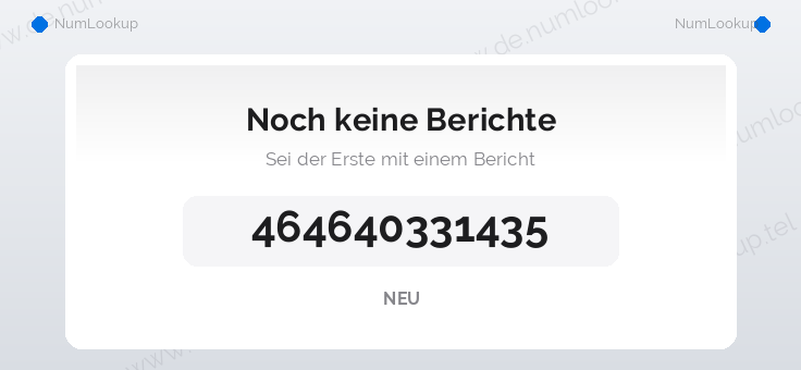 Nummerninformation für +464640331435