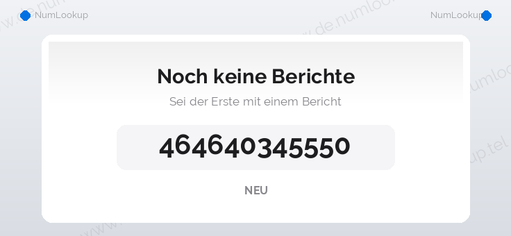Nummerninformation für +464640345550
