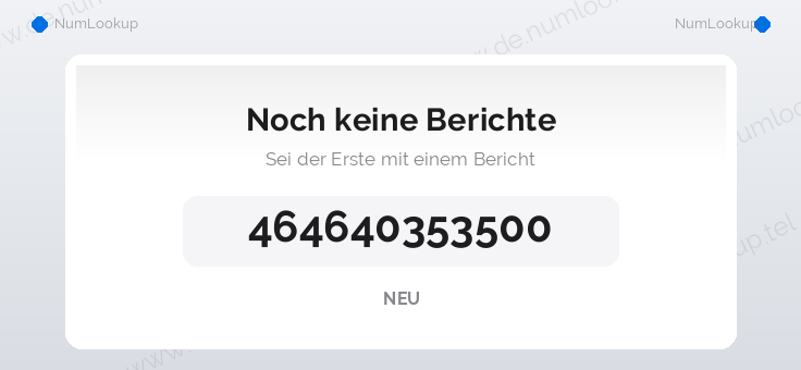 Nummerninformation für +464640353500
