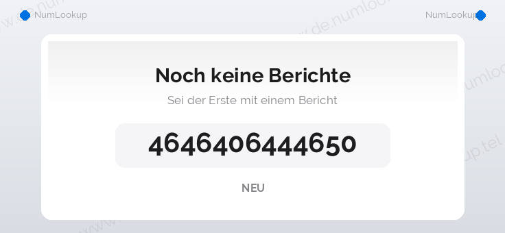 Nummerninformation für +4646406444650