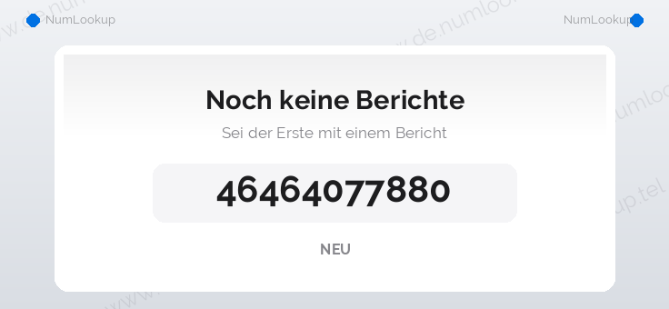Nummerninformation für +46464077880