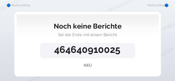 Nummerninformation für +464640910025