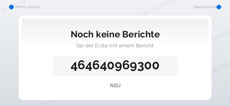 Nummerninformation für +464640969300