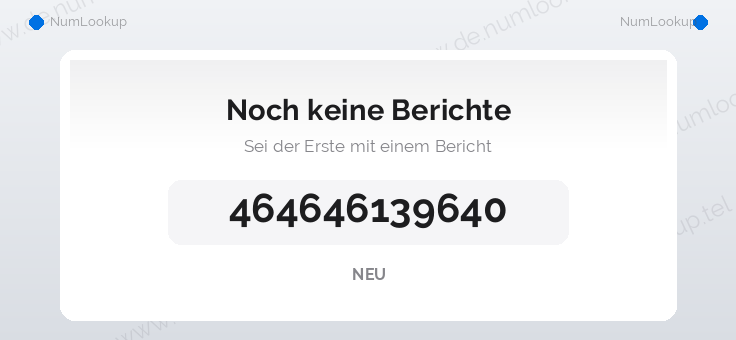 Nummerninformation für +464646139640