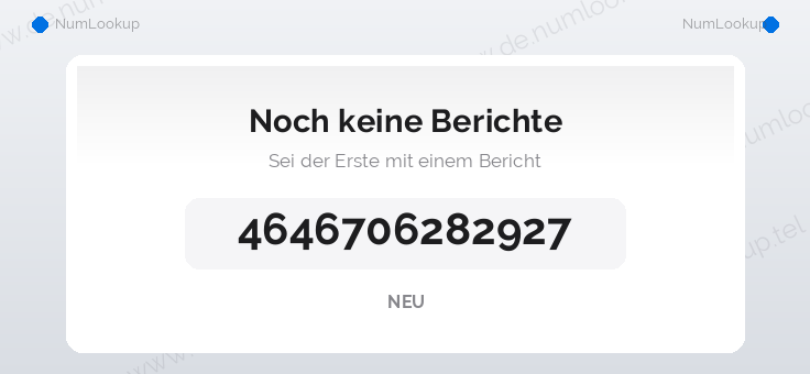 Nummerninformation für +4646706282927