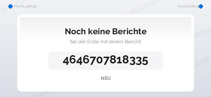 Nummerninformation für +4646707818335