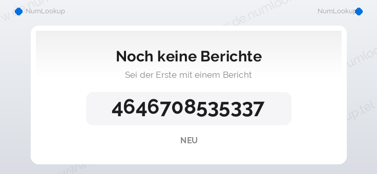 Nummerninformation für +4646708535337