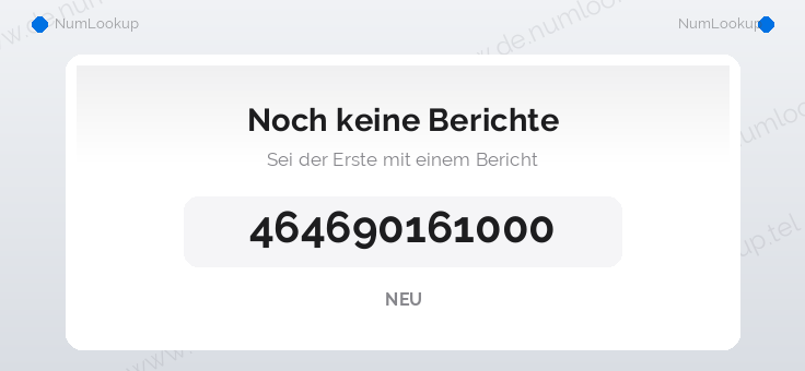 Nummerninformation für +464690161000