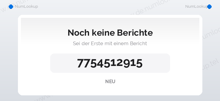 Nummerninformation für 7754512915