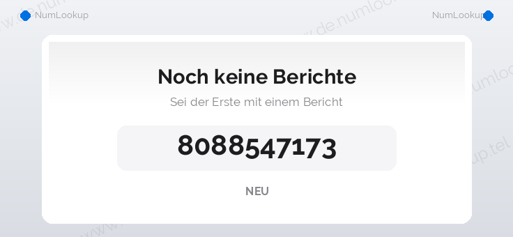 Nummerninformation für 8088547173